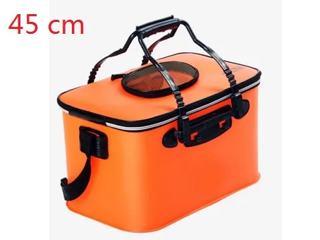 Orange 45 3 цвета, большой, для ловли нахлыстом, портативный, EVA, складной ящик для ведра, резервуар для воды, чехол для хранения рыбы, для живой рыбы, рыболовные снасти, коробка - Цвет: Orange 45
