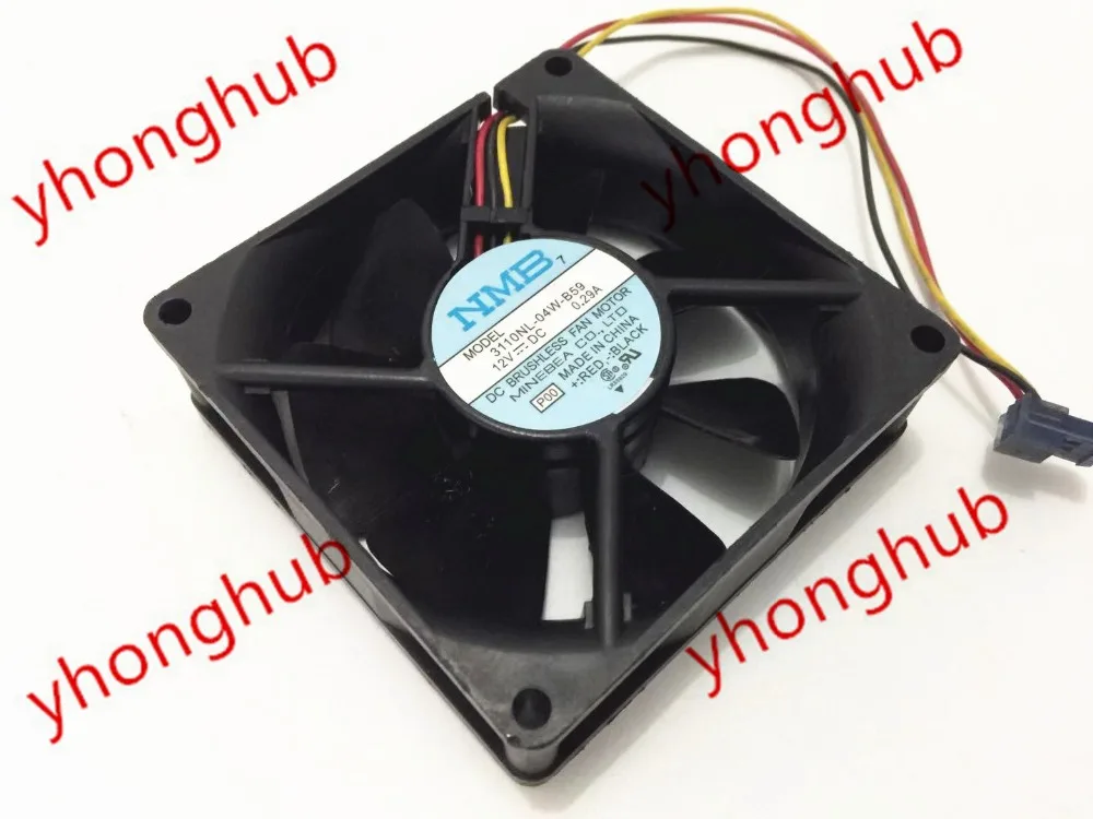 NMB MAT 3110NL 04W B59 P00 DC 12V 0.29A 3 жильный 80X80X25mm Сервер вентилятор охлаждения|square fan|server fandc