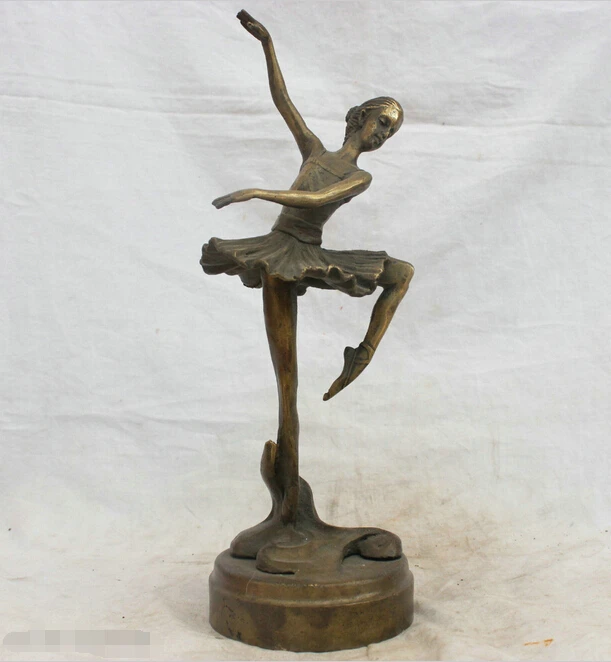 ZSR908 + Китайская народная культура ручная работа старая бронзовая латунная статуя