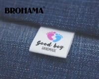 custom folding labels custom brand labels clothing labels child footprint md005