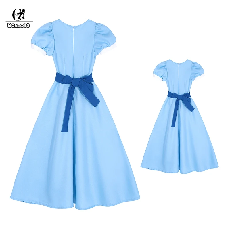 Ролекос Венди Дарлинг платье Питер Пэн Косплей Костюмы девочка синее женский