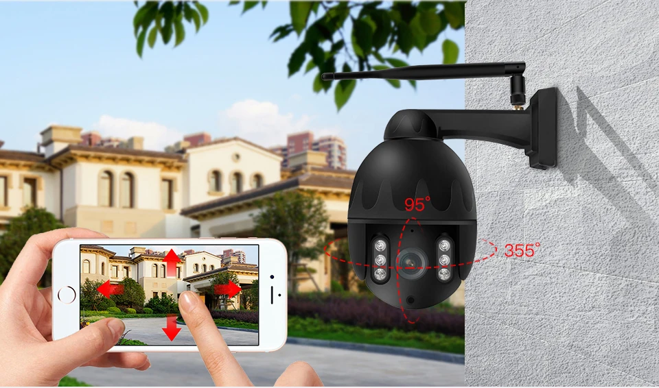 Ip-камера с 4-кратным зумом 1080 P, Wifi, уличная, IP66, водонепроницаемая, IR Vision, PTZ, скоростная купольная камера видеонаблюдения, камера безопасности, PTZ Cam