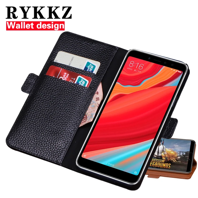 

RYKKZ Натуральная кожа откидная крышка карты для Xiaomi Redmi S2 мобильный телефон чехол защитный чехол-книжка с бумажником кожаный чехол для Redmi S2