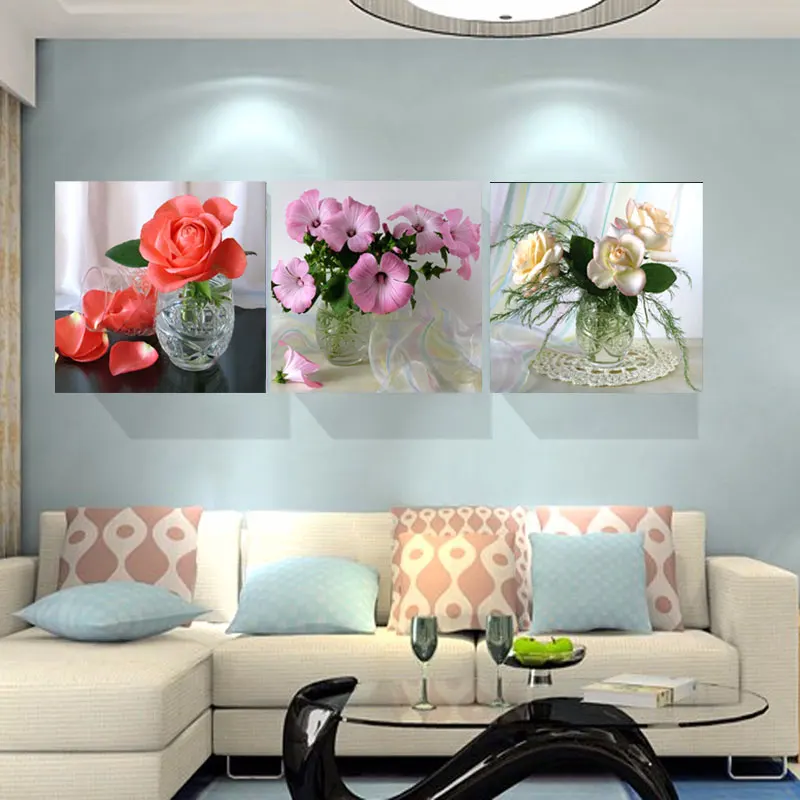 Домашний декор современные свежие цветы холст живопись кухня Настенная картина