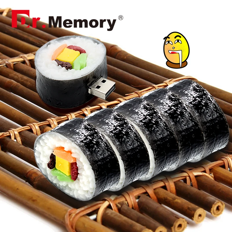 Со смешными героями из мультфильмов USB флеш накопители 64 Гб японские суши милый