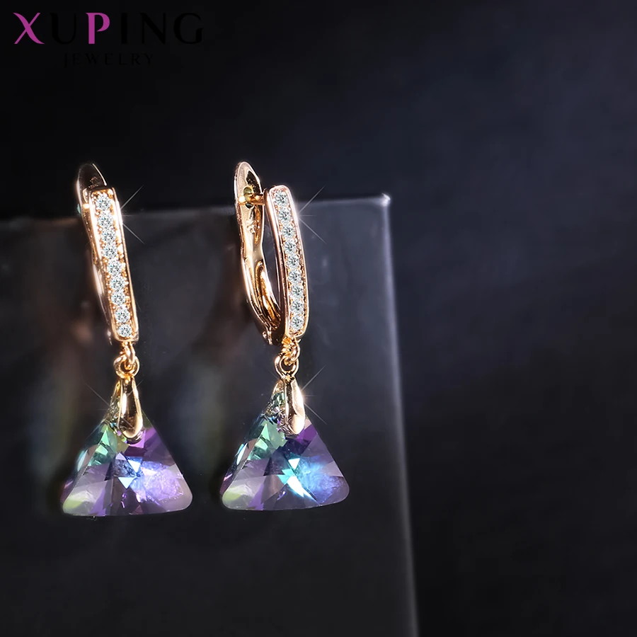 Xuping длинные Винтажные серьги с кристаллами от Swarovski Европейский стиль ювелирные изделия подарок на год для женщин девочек S185-20539