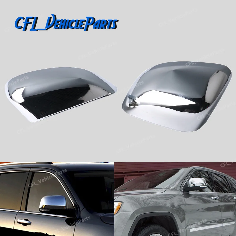 Chrome Exterior Mirror Cover 82212218 For Jeep Grand Cherokee 2011 2012 2013 2014 2015 2016 2017 2018 For Dodge Durango