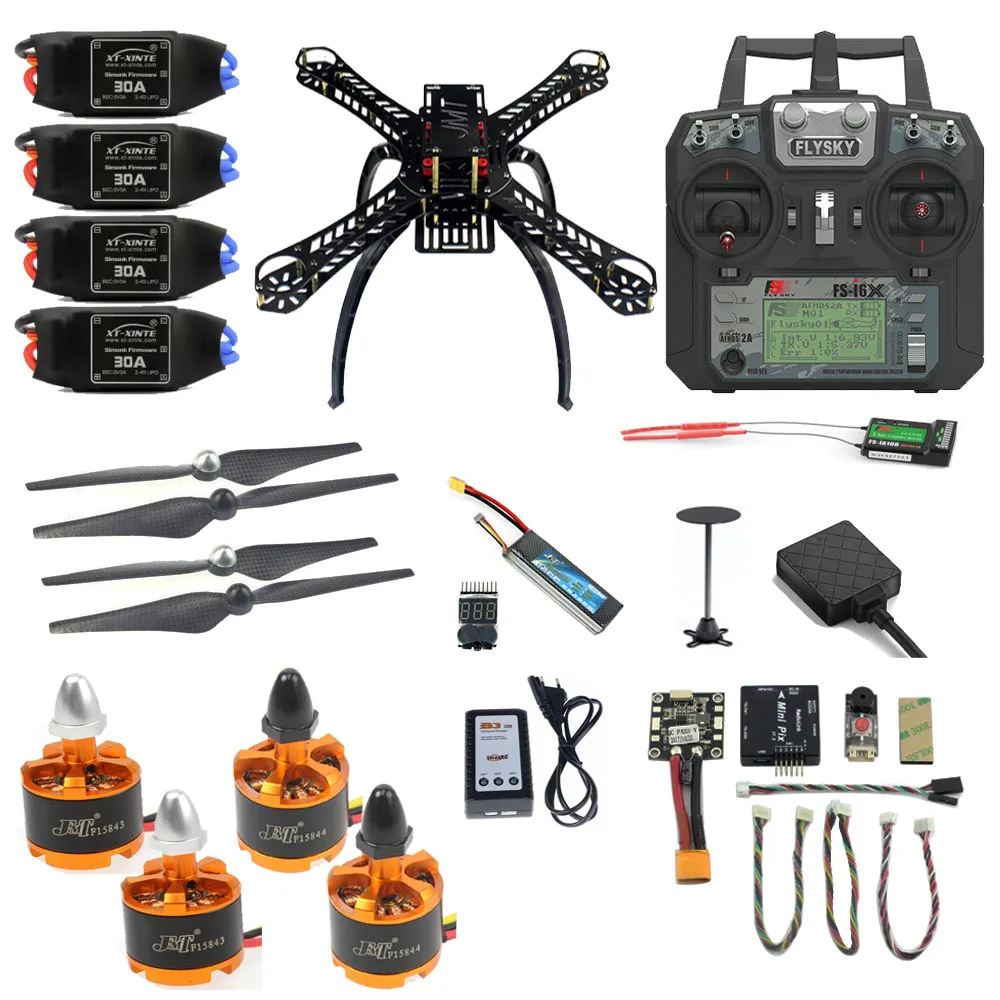 JMT DIY Mini 360 Полный комплект FPV гоночный Дрон 2 4G 10CH RC 4-осевой Радиоуправляемый