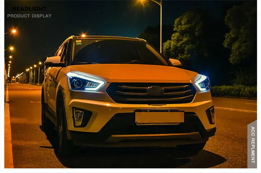 2 шт. светодиодный фары для hyundai ix25-теперь светодиодный автомобильный фонарь ангельские глазки ксенон HID комплект Противотуманные фары светодиодный дневные ходовые огни