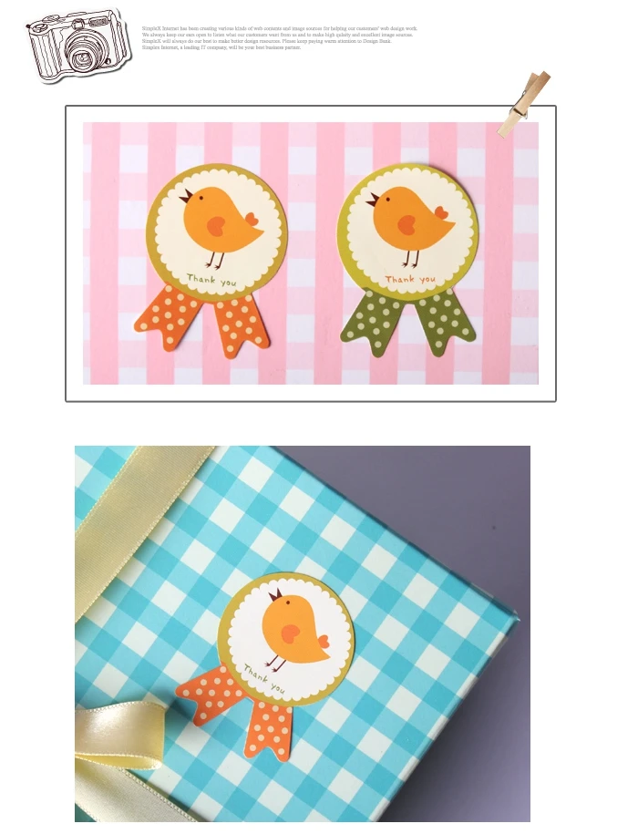 240 stickers/lot 32X45mm Chick pattern thank you self-adhesive label sticker for gift box, Item No.TK42
