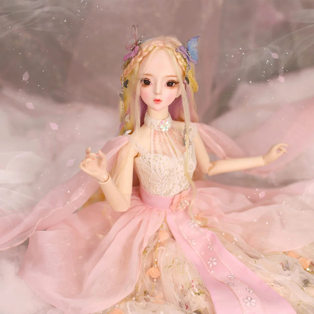1/3 шарнирное тело 62 см Yan Xi ручная роспись макияж костюм с одеждой обувью