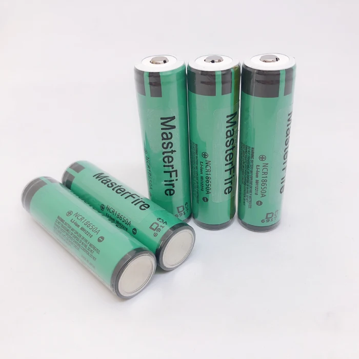 

MasterFire 10pcs/lot Original Protected NCR18650A 18650 3100mAh 3.7V Rechargeable Lithium Battery Cell For Panasonic with PCB