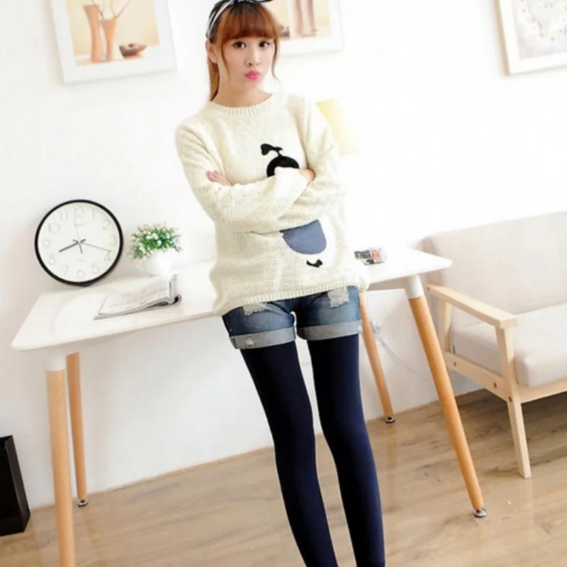 Леггинсы эластичные теплые Осень-зима 2016 | Женская одежда