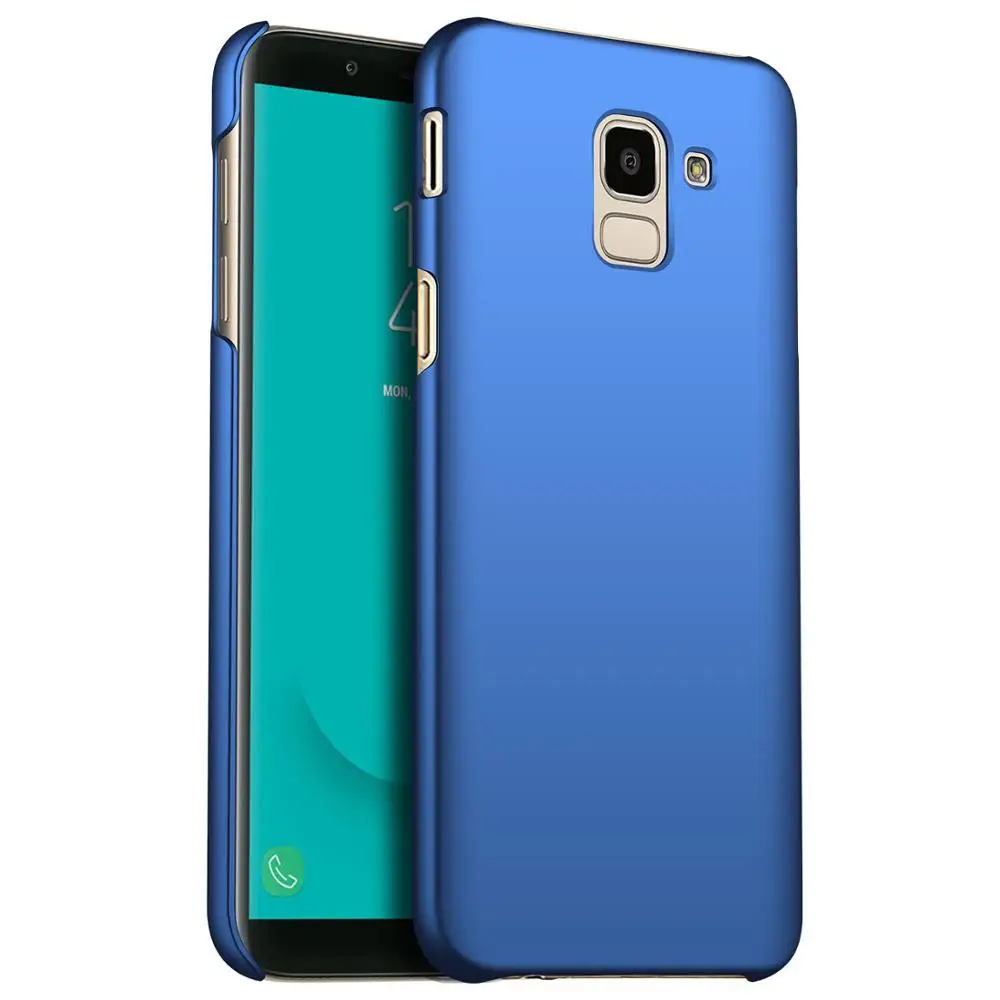 Blue Крышка чехол для samsung Galaxy J6 J8 J4 J7 роскошный жесткий матовый чехол для телефона чехол для samsung j3 J5 J7 j2Core - Цвет: Blue