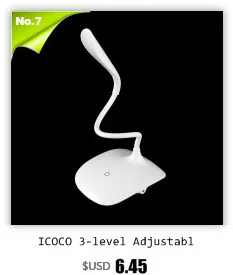 ICOCO 6 Вт светодиодный USB светильник для чтения с регулируемой яркостью и зажимом для ноутбука, ноутбука, пианино, кровати, изголовья стола, Портативный Ночной светильник