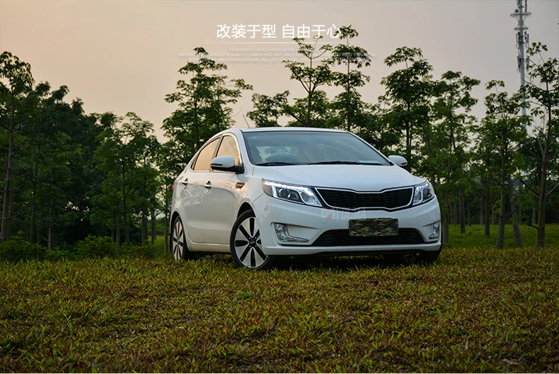 AKD автомобильный Стайлинг Головной фонарь для Kia K2 фары 2011- Rio светодиодный фонарь светодиодный DRL H7 D2H Hid вариант Ангел глаз биксеноновый луч