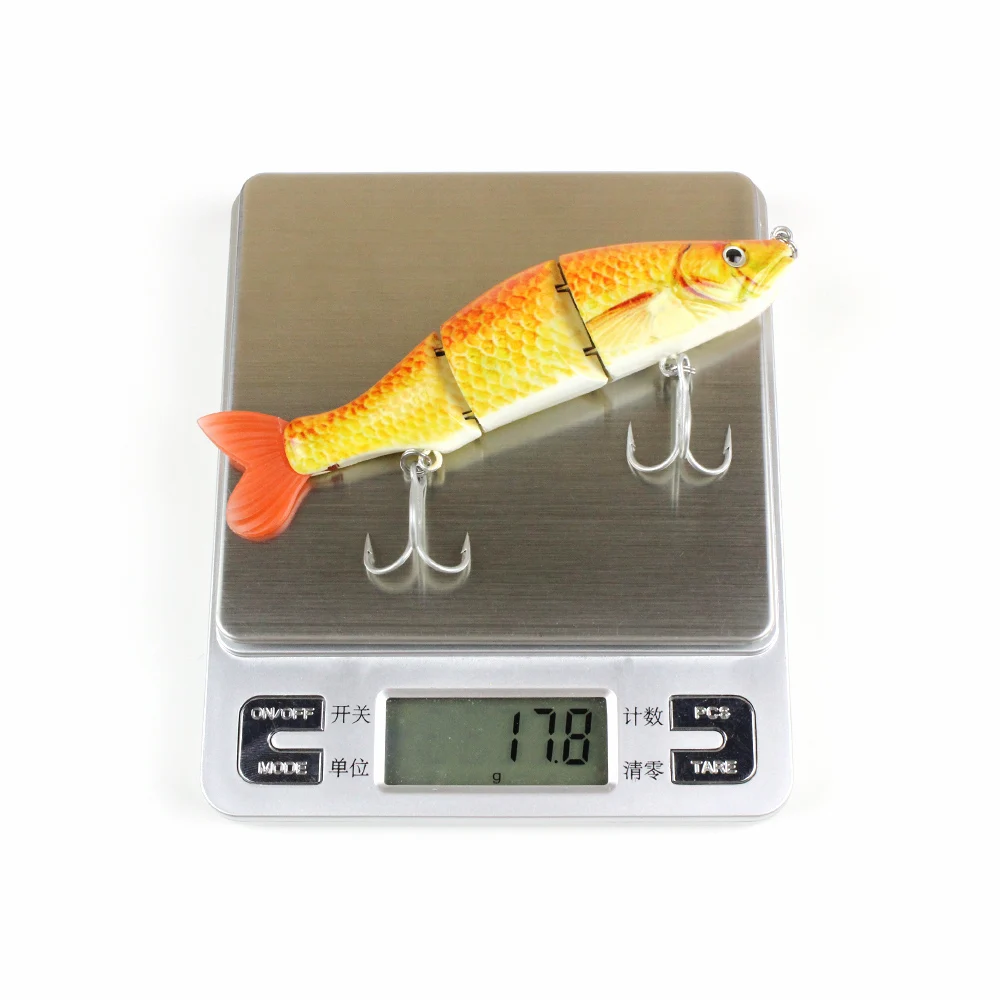 Mmlong 4." профессиональные рыболовную приманку 3 сегментов реалистичные Swimbait медленно тонет приманки искусственные приманки 4 крюк приманки рыболовные рыболовные приманки# MML18A-S