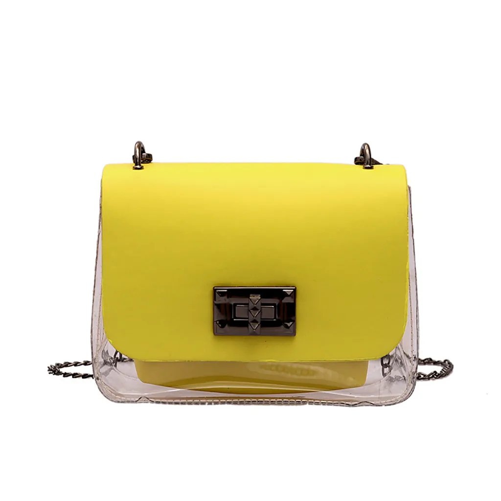 Модная женская прозрачная сумка через плечо милая на высококачественная