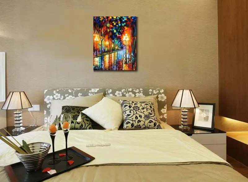 Современный пейзаж Искусство до утра палитра нож картина маслом на холсте