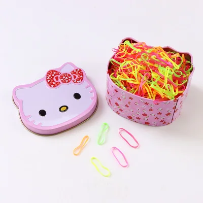 2.5CM Mix Colors 3 Подарочная упаковка, около 700 шт, детские одноразовые цветные эластичные резинки для волос, милые резинки для волос, держатель для конского хвоста, аксессуары для волос для девочек - Цвет: 2.5CM Mix Colors 3