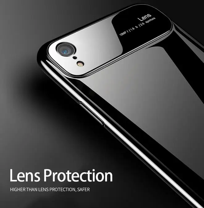 Bling Smooth Mirror Hard Phone Cases For iPhone X 7 8 6s Plus Camera Protector 360 Cover iPhoneX 10 Lens Piano coque | Мобильные