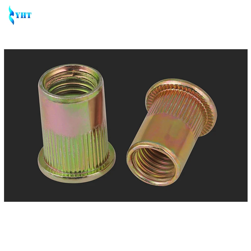 Оцинкованные гайки из углеродистой стали 40 шт. заклепки с резьбой плоские