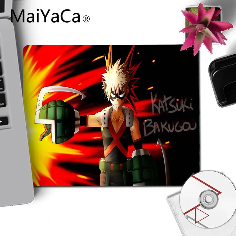 MaiYaCa простой дизайн мой герой Academy Bakugou катсуки аниме игровой коврик для мыши нескользящий ноутбук компьютер ПК игровой коврик Настольный коврик