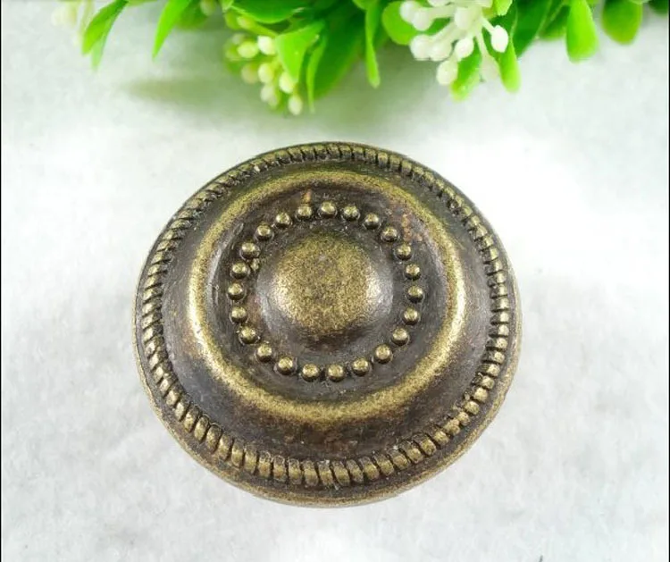 19 010 античный латунный для шкафа комода фурнитура круглая ручка кольца (Д: 39 мм в: 23