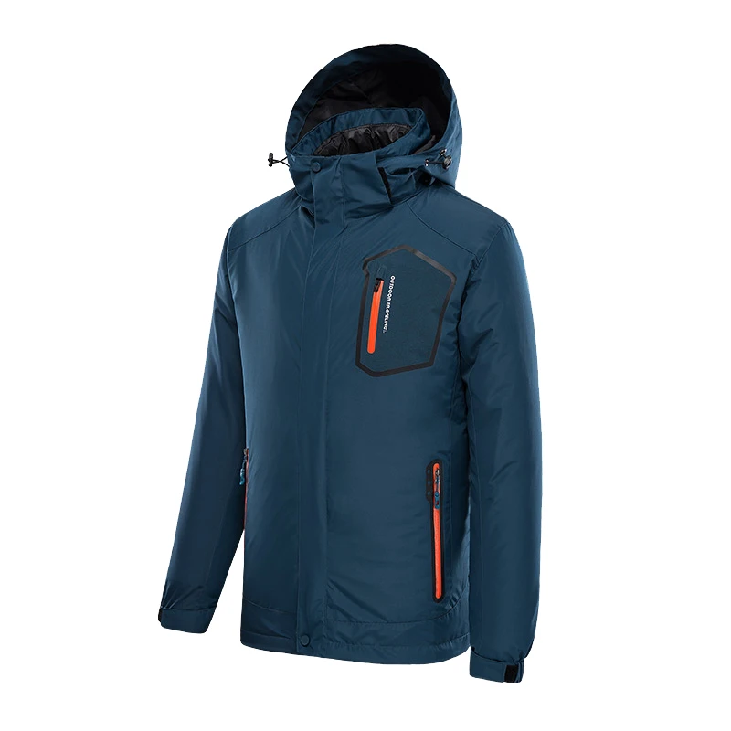 men-blue 2в1 женская зимняя куртка+ подкладка с подогревом водонепроницаемая Ветровка Куртки для пешего туризма термальный кемпинг, катание на лыжах Мужское пальто - Цвет: men-blue