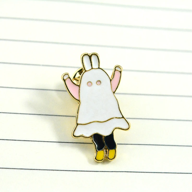 4 шт./лот эмаль мультяшный кролик металлическая брошь воротник булавки подарок на