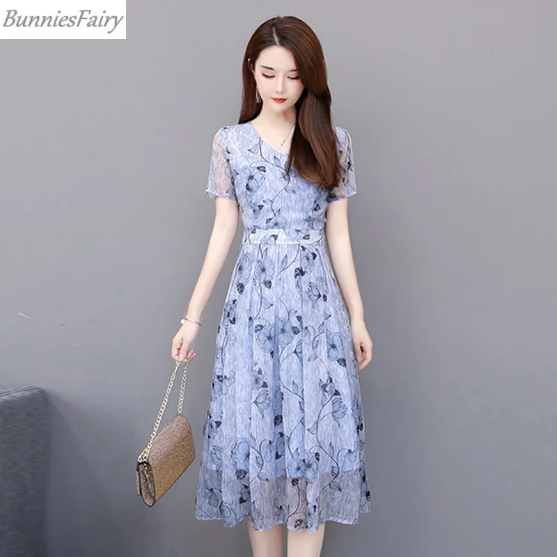 BunniesFairy Лето 2019 г. для женщин Элегантный цветочный принт Высокая талия
