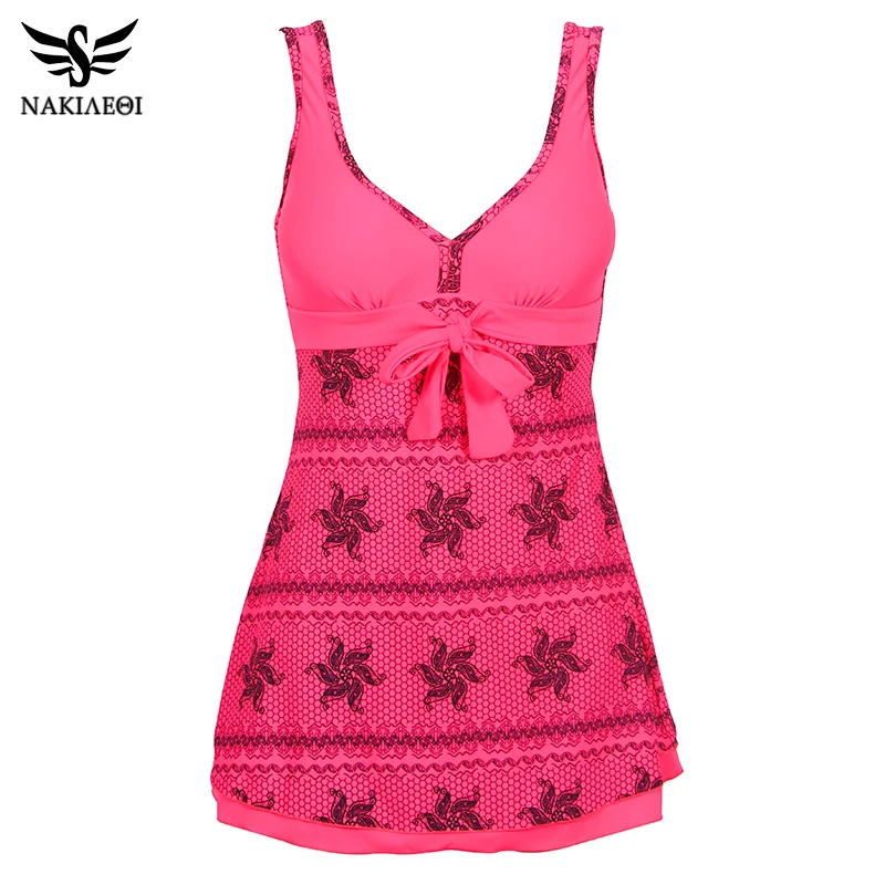 Купальник NAKIAEOI размера плюс Цельный купальник купальный костюм в стиле ретро для