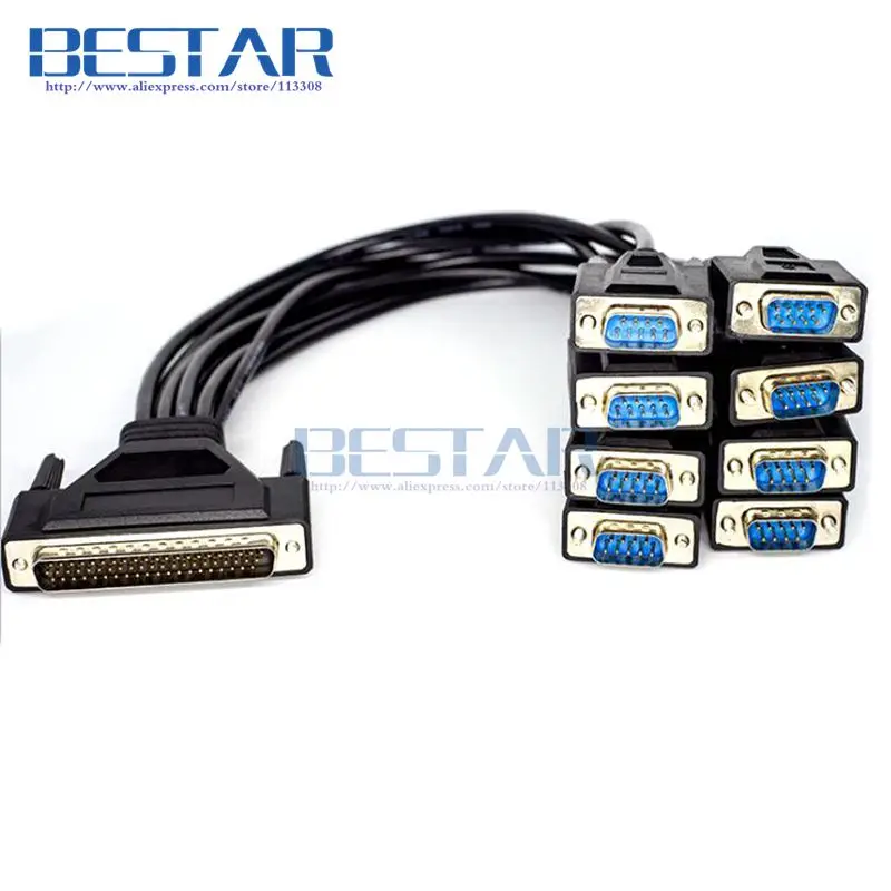 DB62 дБ 62 контактный штекер на 8 * DB9 9PIN X папа адаптер Разъем Последовательный порт