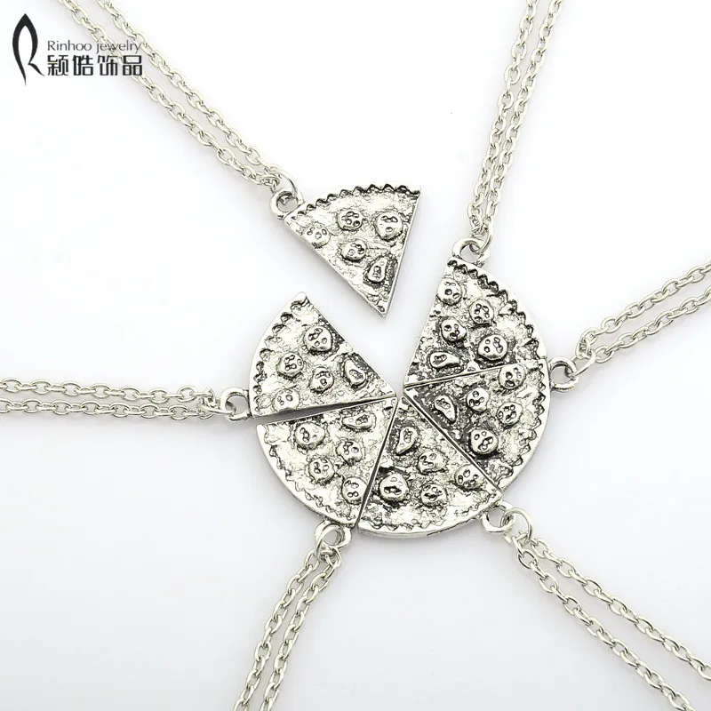 6 шт. ожерелье для лучших друзей кулон пиццы forever креативные ожерелья подарок на