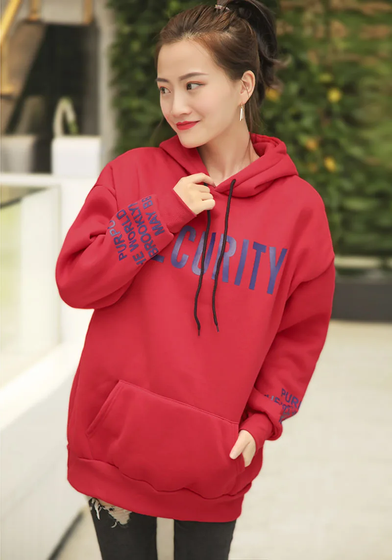 

Women's Casual Long Sleeve Zip Sweatshirts Loose Pullover Tops with cap