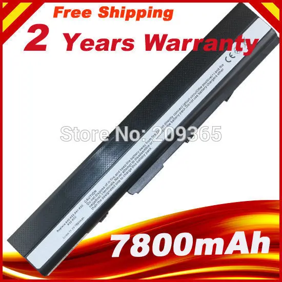 HSW 7800mah Аккумулятор для ноутбука ASUS A52 A52F A52J K52D K52DR K52F K52J K52JC K52JE K52N X52J A32 K52|laptop