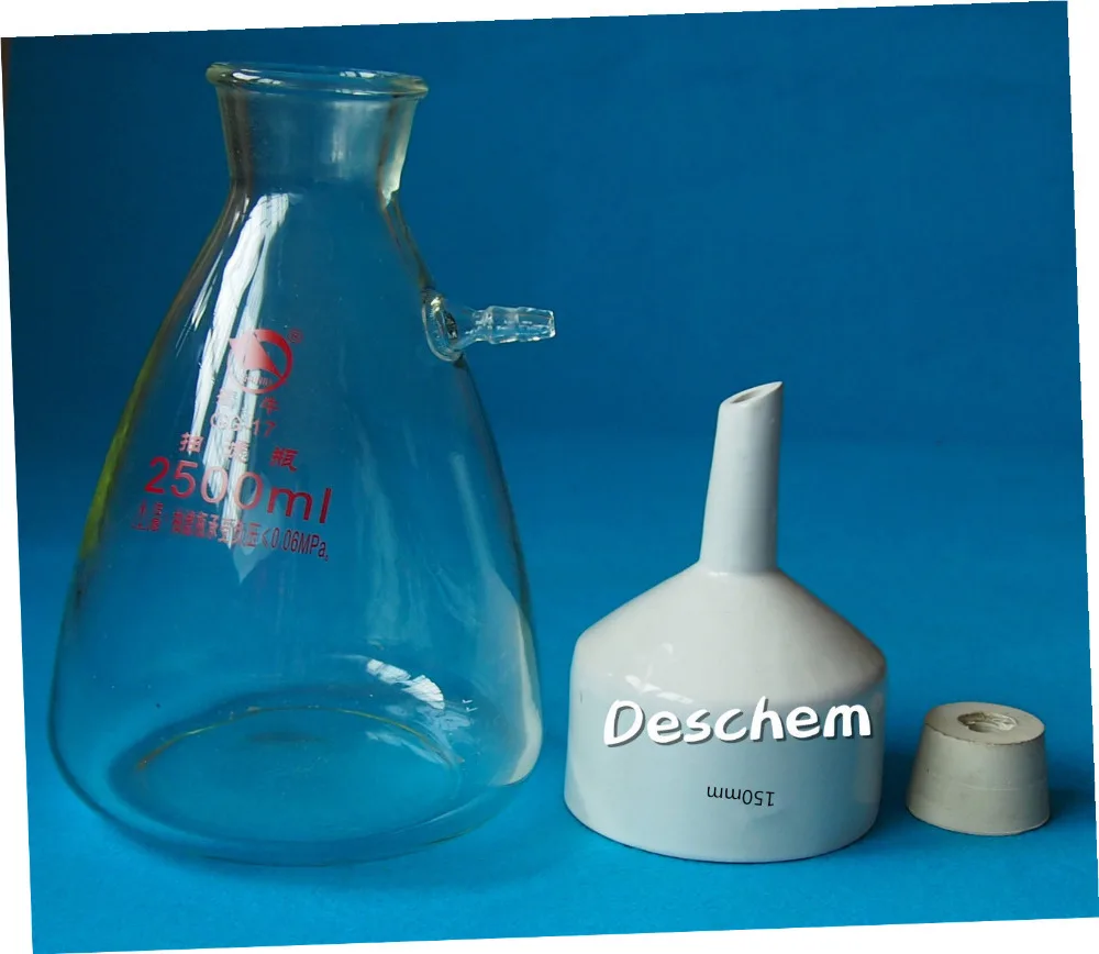 2500 мл Набор вакуумных фильтров всасывания 150 мм аппарат воронки Buchner лабораторная