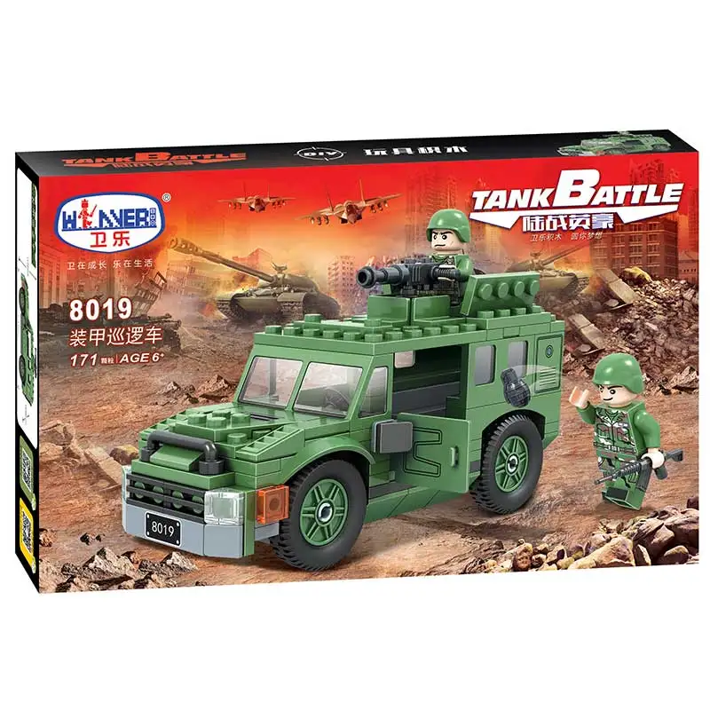 Winner 8019 бронированная патрульная машина армейские военные солдаты Танковые Пушки