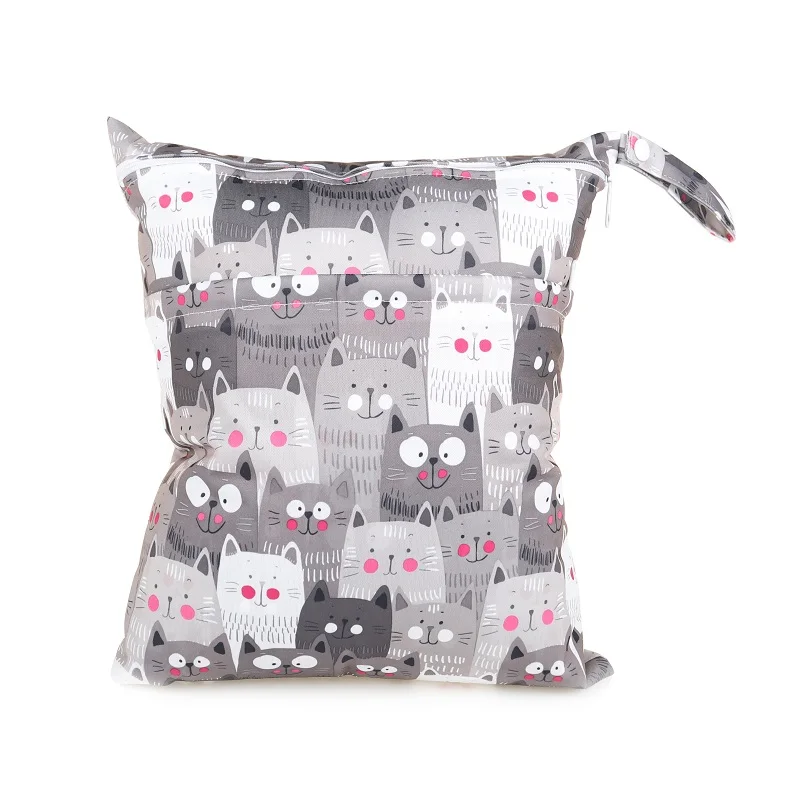 [CHOOEC] New Wet Bag Washable Reusable Cloth diaper Nappies Bags Waterproof Swim Sport Travel Carry bag Big Size: 30X36 cm - Цвет: 14