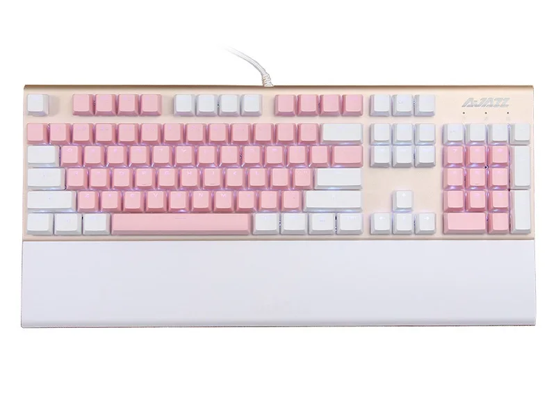 Ajazz AK40S PBT Edition эргономичная USB Проводная Механическая игровая клавиатура RGB/смешанный свет отсоединяемая Магнитная опора для рук синяя ось