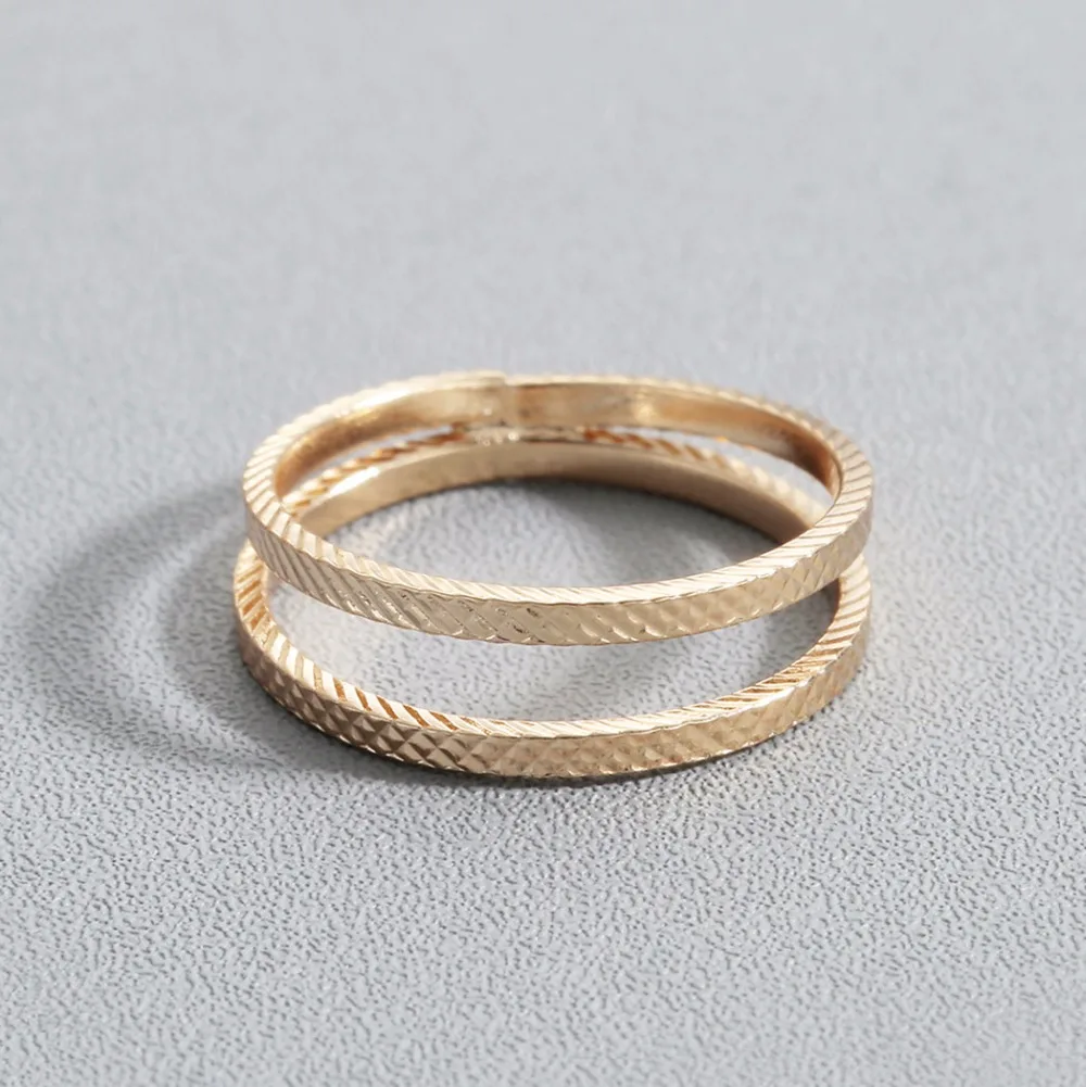 Чандлер двойное кольцо круг для пальцев близко в стиле панк бохо кольца