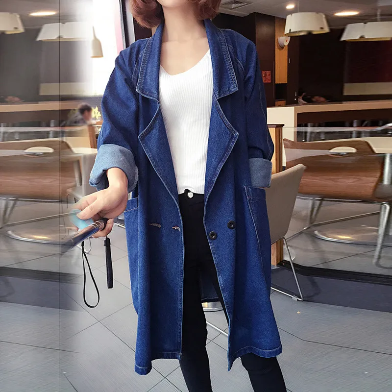 Новинка весны Осенняя женская обувь размера плюс свободные джинсы ветровка в