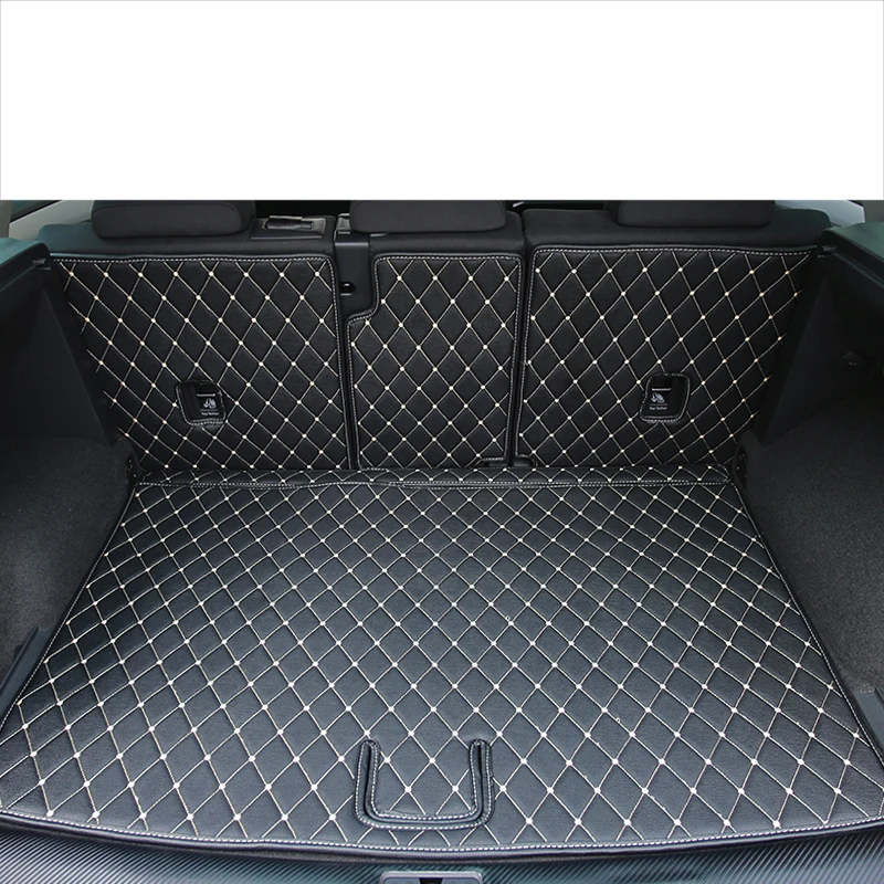black 5 pieces Lsrtw2017 стайлинга автомобилей багажник автомобиля коврики для Volkswagen Tiguan - Название цвета: black 5 pieces