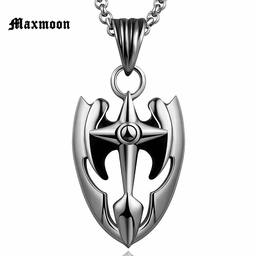 Maxmoon серебряный цвет из нержавеющей стали Рыцари Тамплиер крест щит амулет кулон