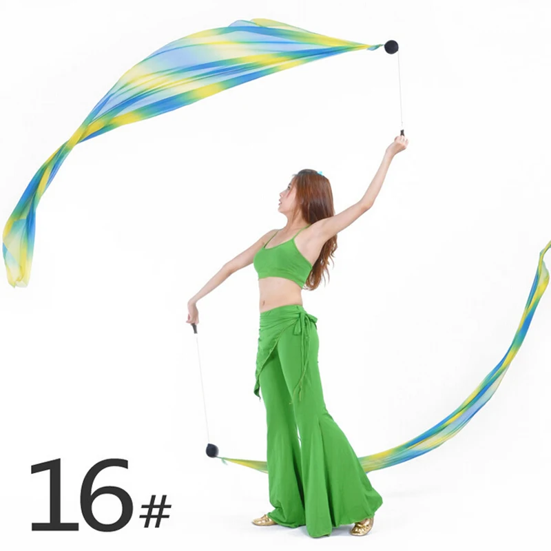 1 шт. популярная разноцветная лента для танца живота искусственный шелк 200x70 см 31