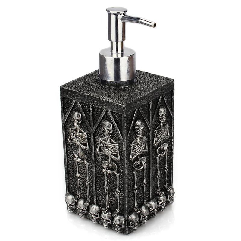 

Resin Shampoo Dispenser Crypt Skull Bathroom Shower Gel Liquid Soap Lotion Bottle Cosmetics Body Wash Lotion Hand Sanitizer