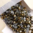 Янруо 2058HF Aurum SS16-SS30 горячая лента золотые стразы Горячая фиксация стеклянные стразы камни и Кристальное украшение для одежды
