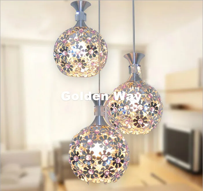 

Free Shipping Beautiful Silver Crystal Chandelier Light Fixture Aluminum Hanging Lamp Crystal Light for Dining Bedroom Lights