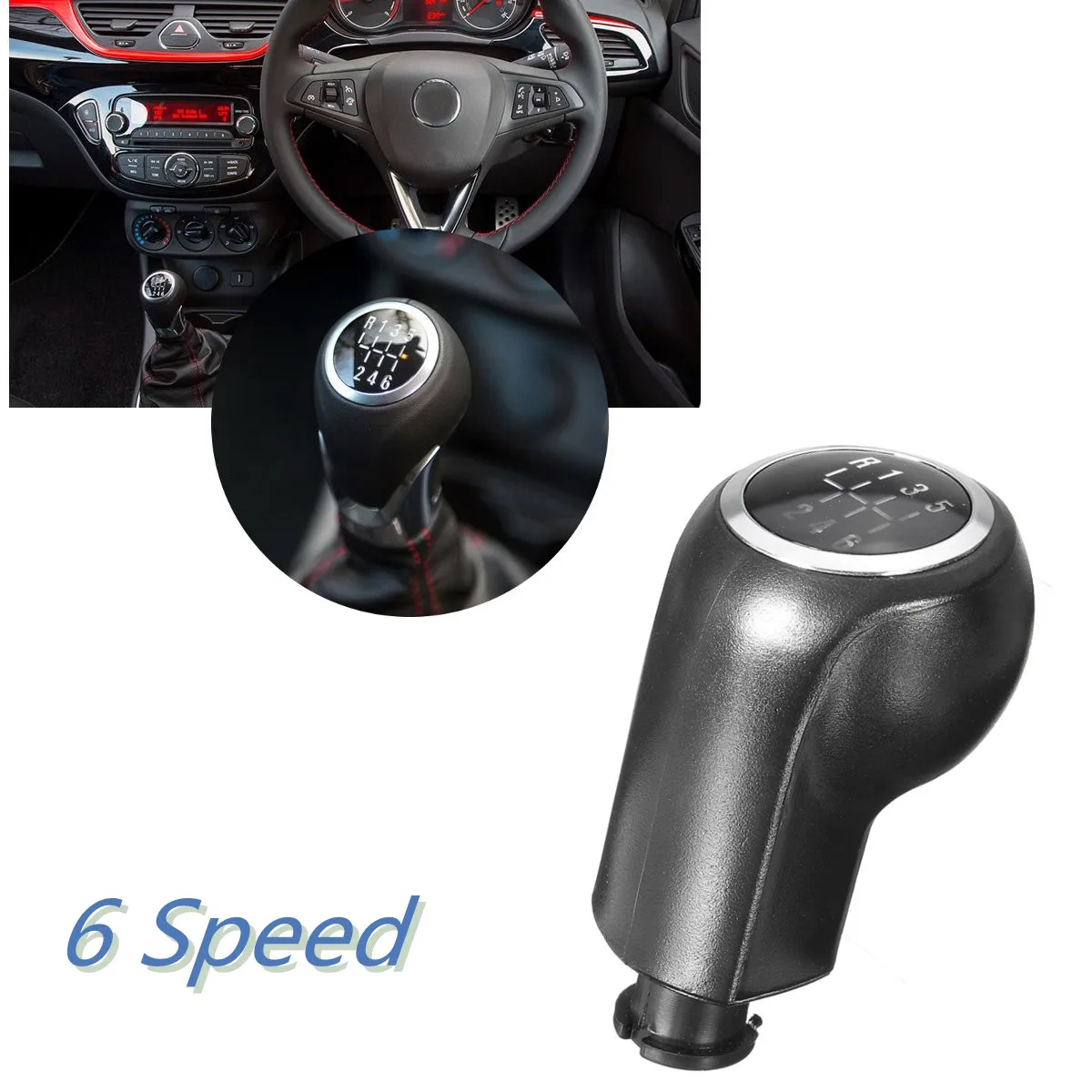 6 speed 5/6 Скорость Шестерни рычаг переключения передач Stick ручка для Opel Astra H III MK5 Zafira B Corsa D для Vauxhall 2005-2010 5738025 5738040 - Название цвета: 6 speed