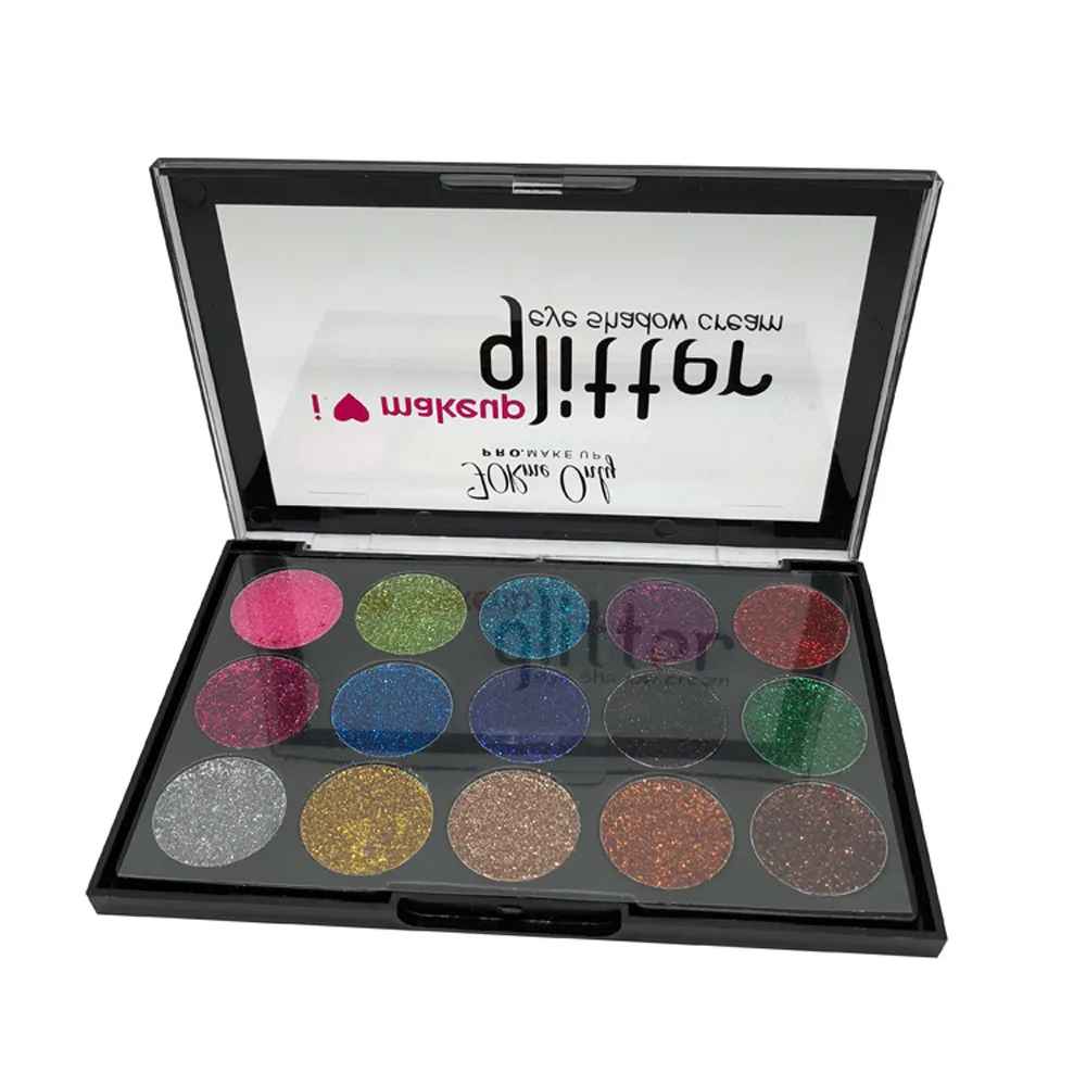 15 цветов Shimmer Блеск тени для глаз с металлическим отливом Палитра Пигмент Faced Nude